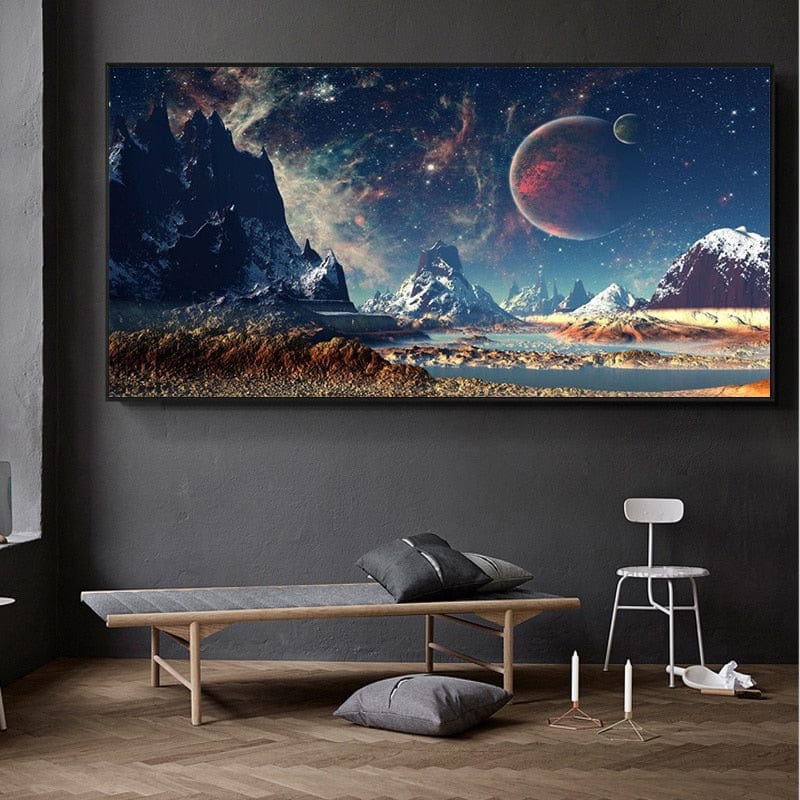 Arthia Designs - Mountain Sky Night Landscape Canvas Art - Review