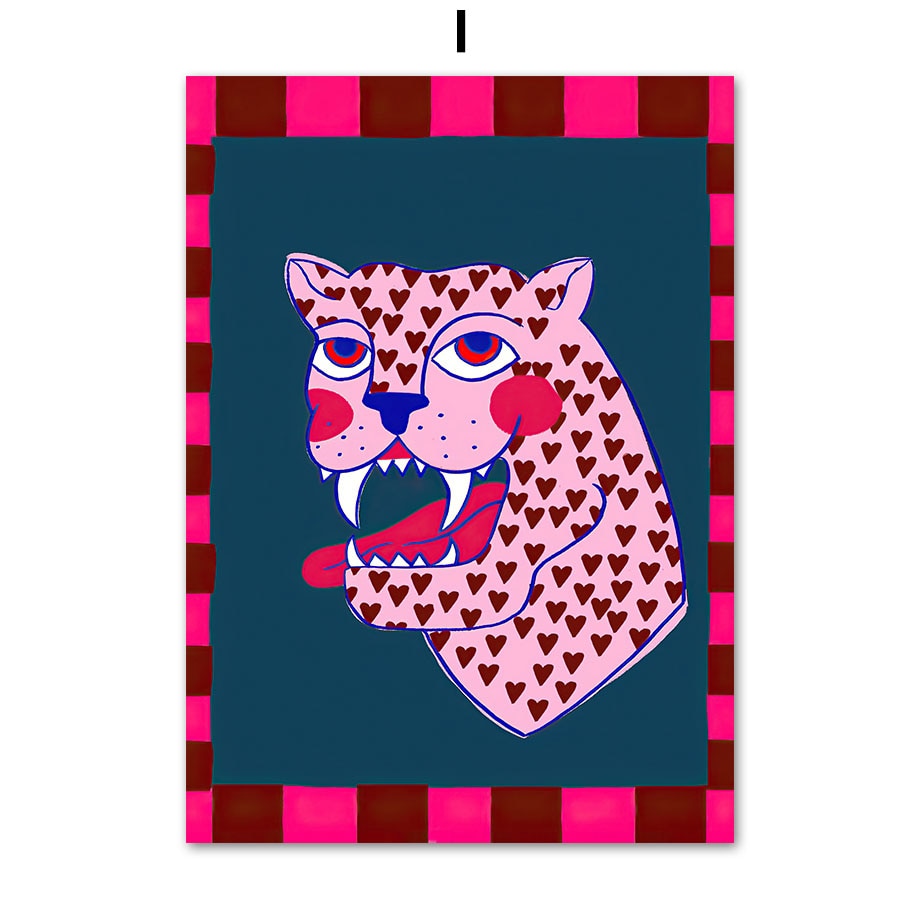 Arthia Designs - Abstract Pink Leopard Heart Canvas Art - Review