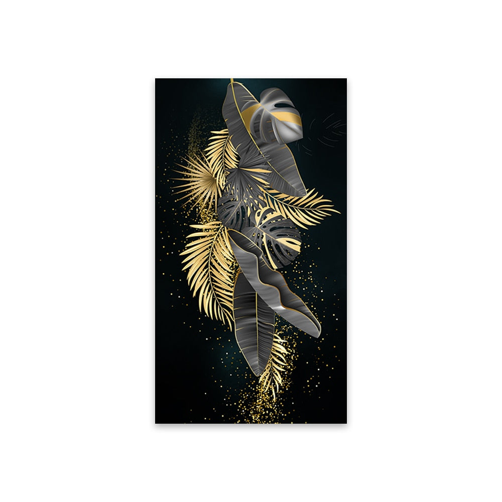 Arthia Designs - Golden Leaves and Flower Canvas Art - Review