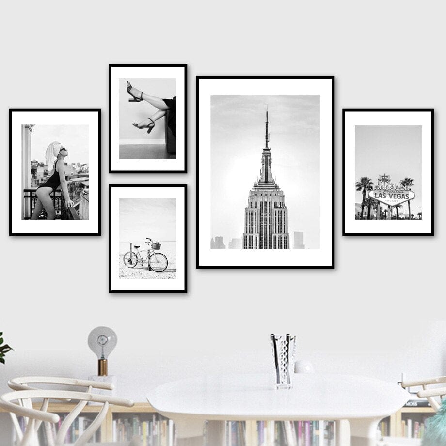 Arthia Designs - Black & White Palm Springs Lifestyle Canvas Art - Review