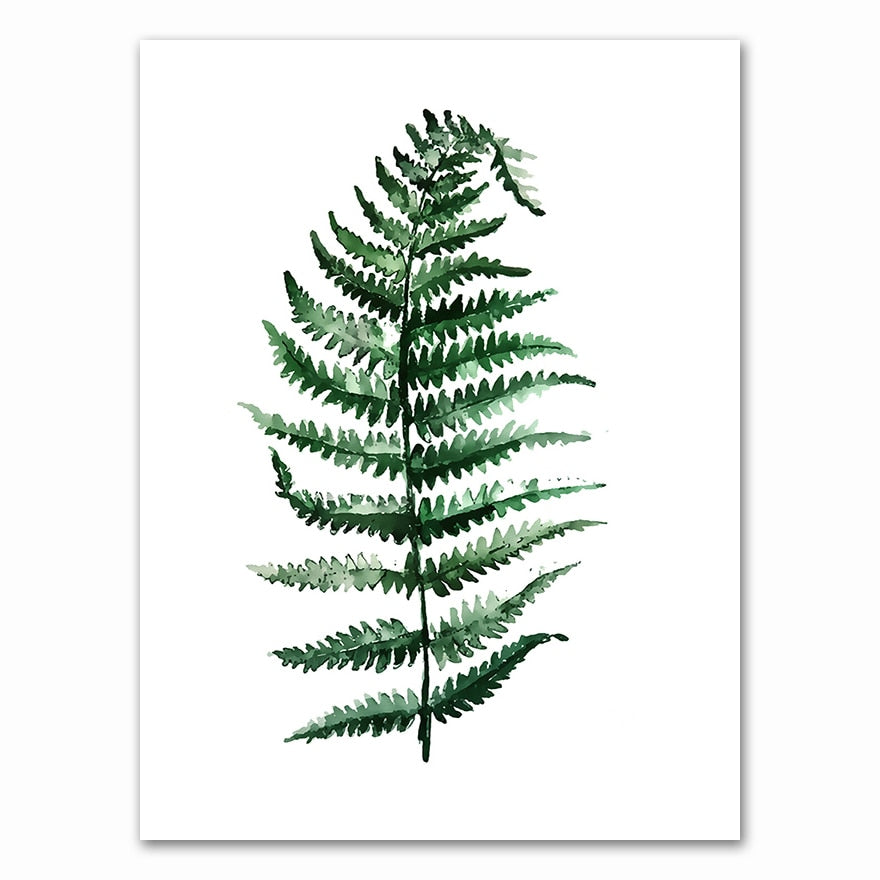 Arthia Designs - Nordic Tropical Green Leaves Canvas Art - Review