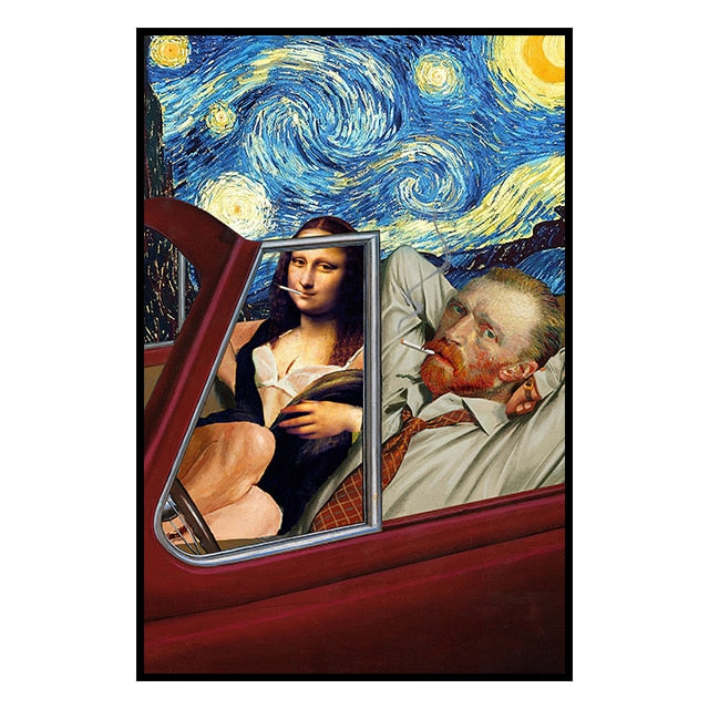 Arthia Designs - Funny Van Gogh Mona Lisa Canvas Art - Review