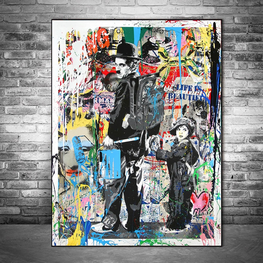 Arthia Designs - Charlie Chaplin Graffiti Canvas Art - Review