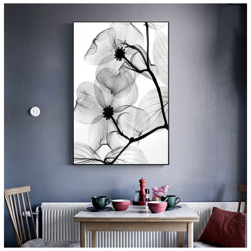 Arthia Designs - Black & White Abstract Flower Canvas Art - Review