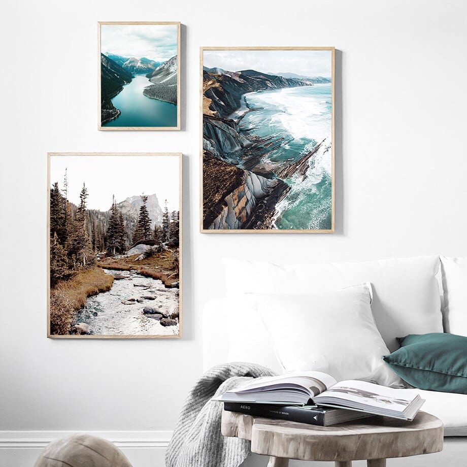 Arthia Designs - Sea Mountain Autumn Forest Canvas Art - Review