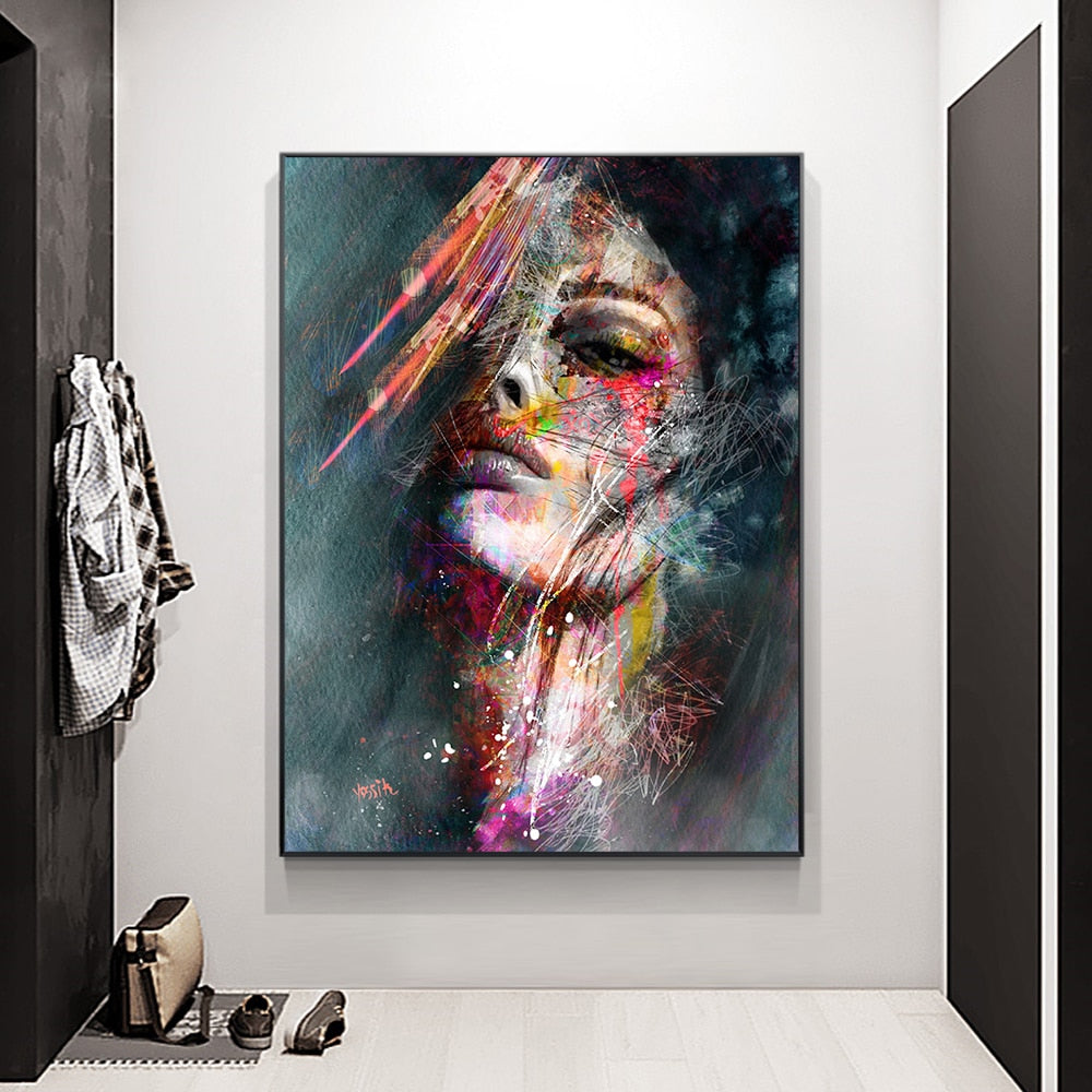 Arthia Designs - Colorful Graffiti Woman Canvas Art - Review