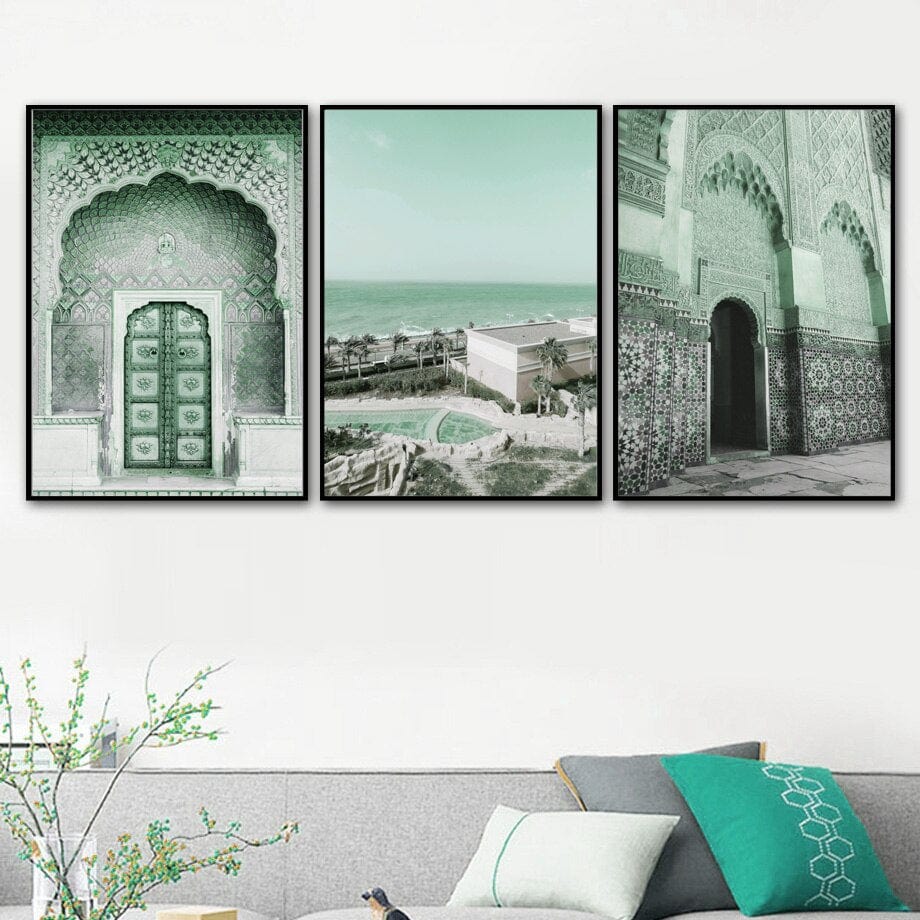 Arthia Designs - Morocco Beach Hotel Resort Canvas Art - Review