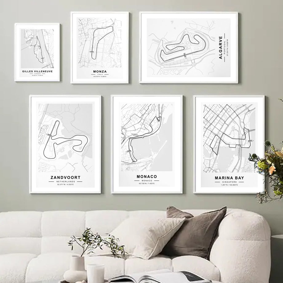 Arthia Designs - Formula One Circuit Map Canvas Art - Review