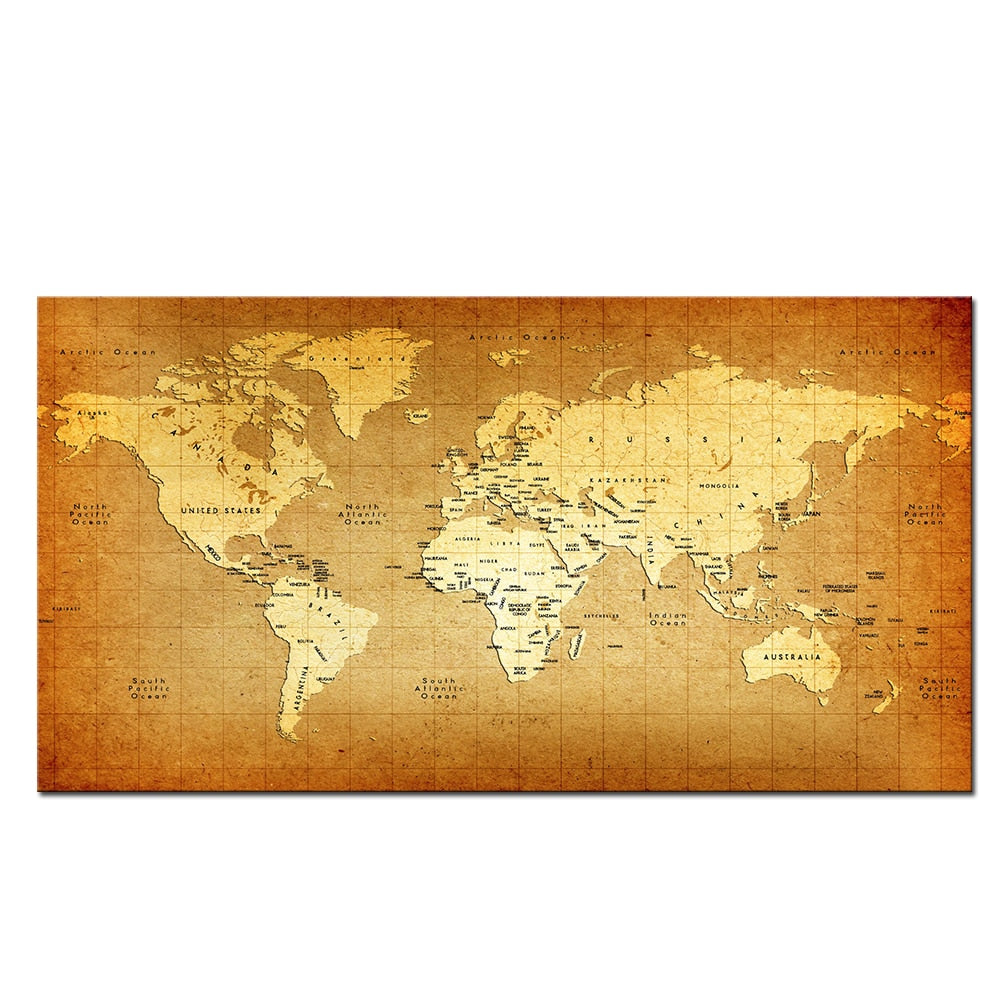 Arthia Designs - Vintage World Map Canvas Art - Review