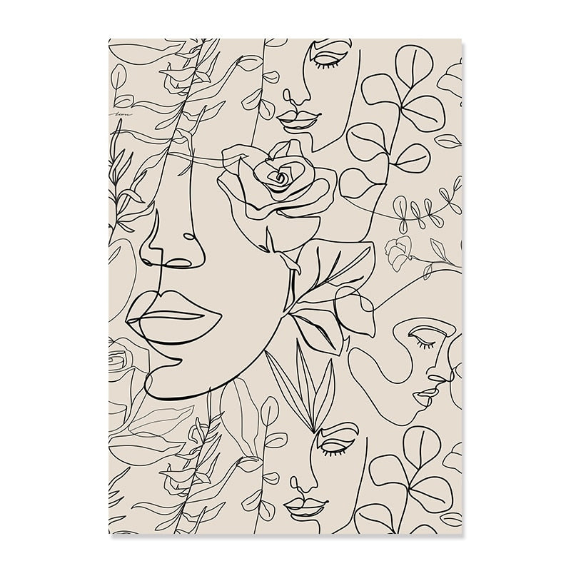 Arthia Designs - Abstract Bohemian One-Line Woman Canvas Art - Review