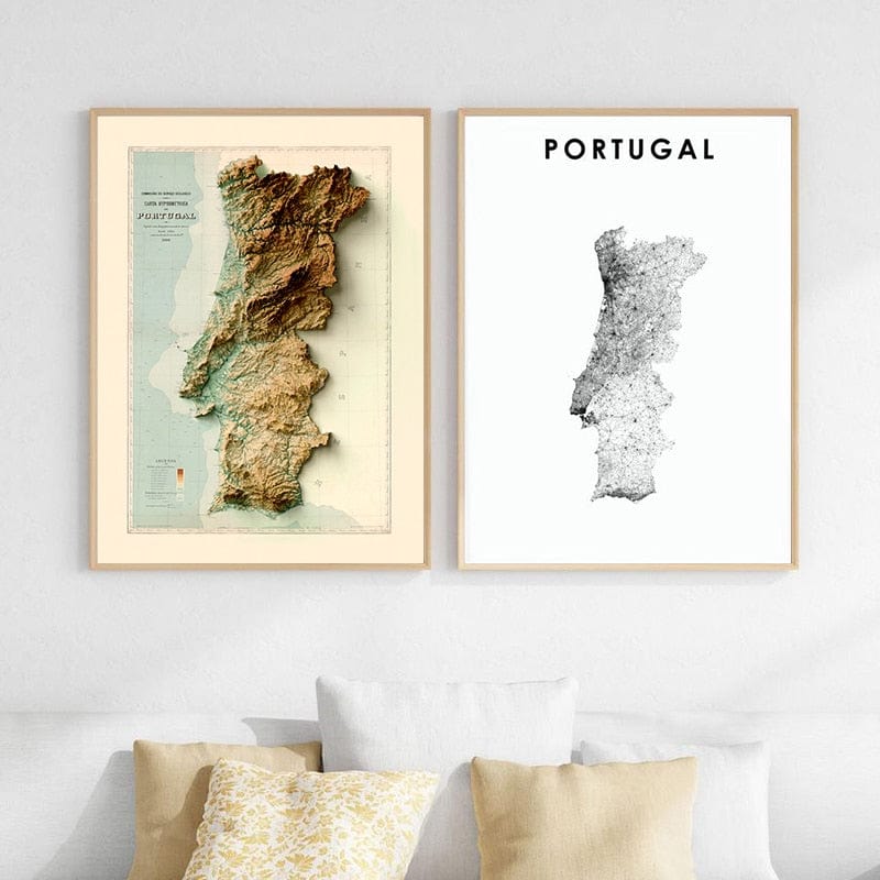 Arthia Designs - Map of Portugal Canvas Art - Review