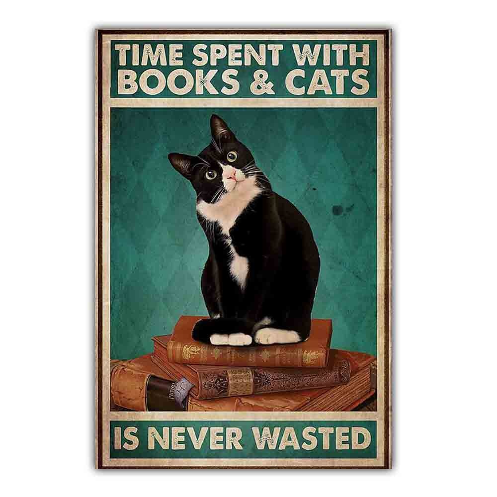 Arthia Designs - Funny Vintage Black Cat Canvas Art - Review