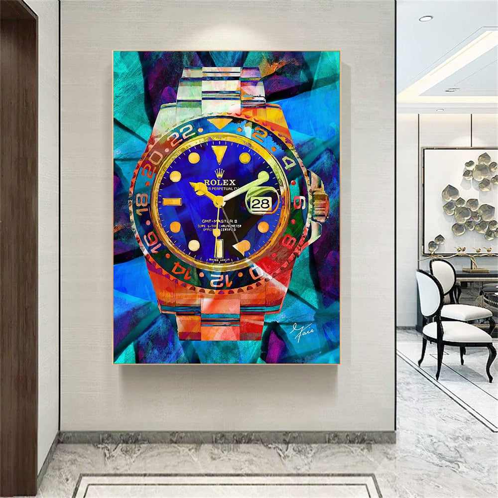 Arthia Designs - Diamond Rolex Graffiti Canvas Art - Review