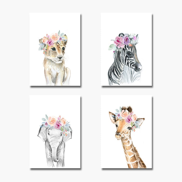 Arthia Designs - Flower Baby Animal Canvas Art - Review