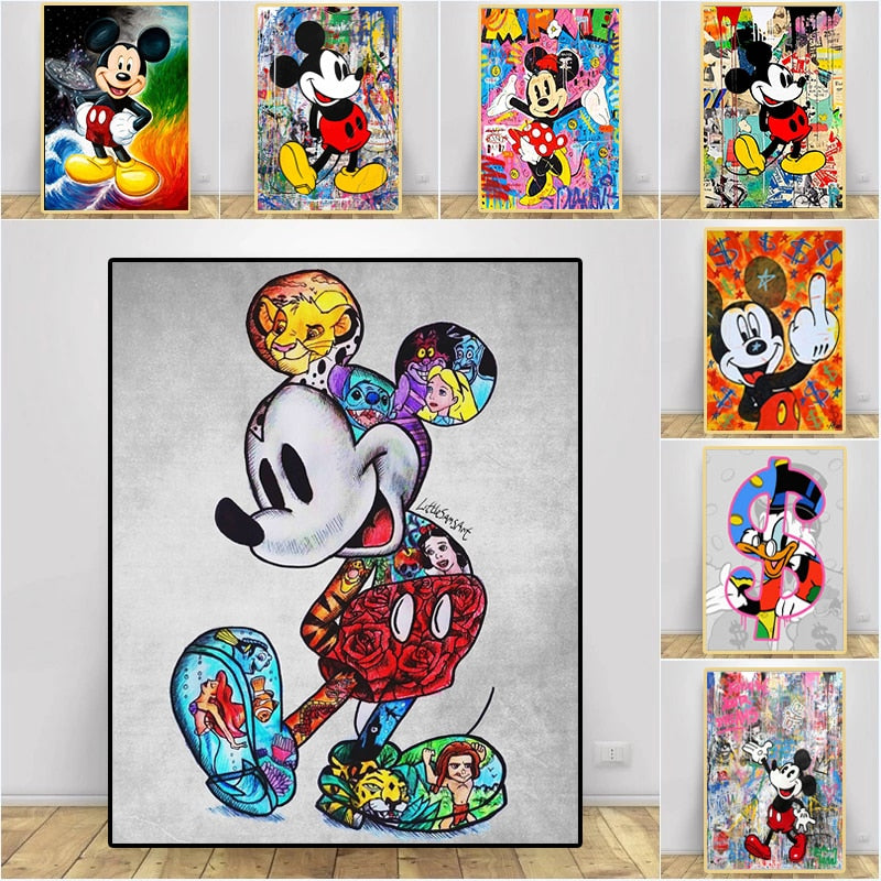 Arthia Designs - Graffiti Cartoon Mickey Mouse Canvas Art - Review