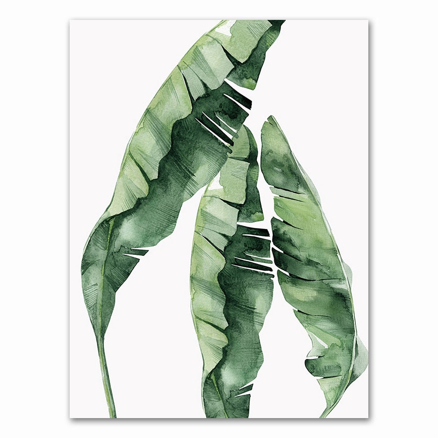 Arthia Designs - Nordic Tropical Green Leaves Canvas Art - Review