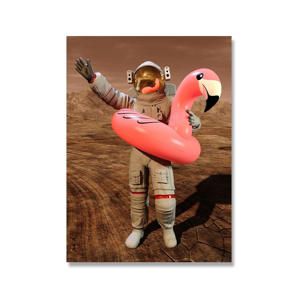 Arthia Designs - Funny Sitting Astronaut Canvas Art - Review