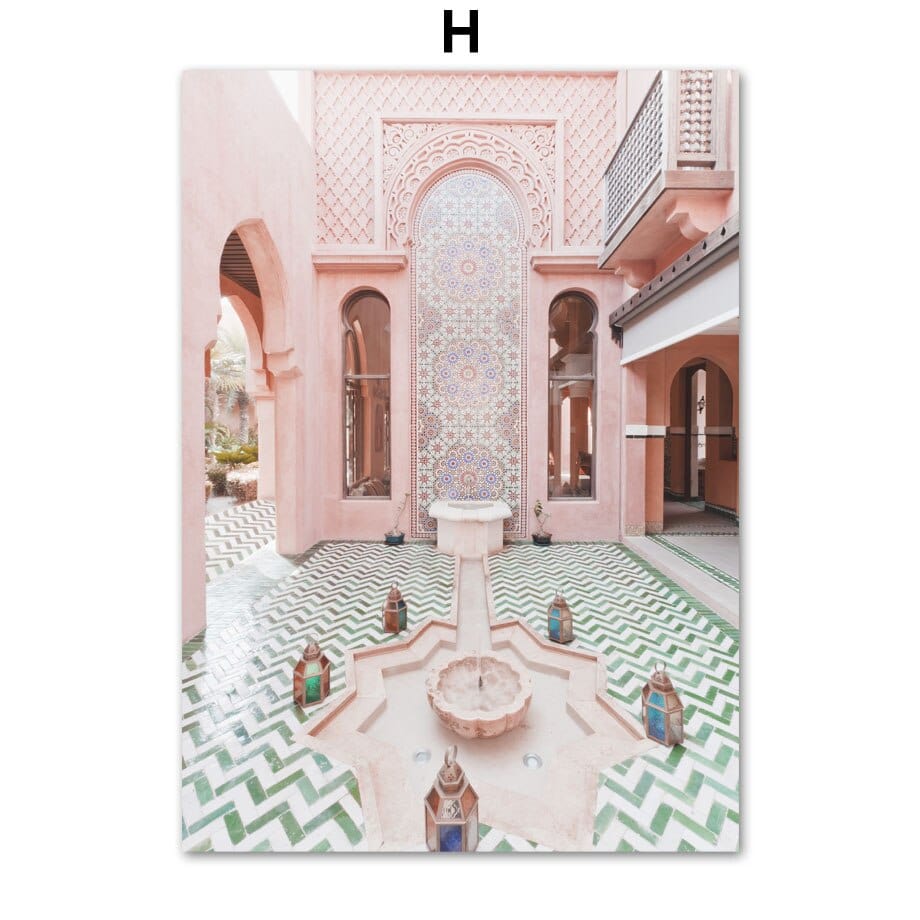 Arthia Designs - Morocco Pink Desert Fountain Canvas Art - Review