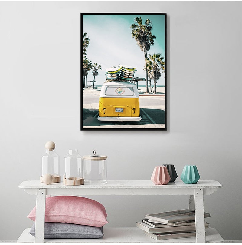 Arthia Designs - California Beach Surfing Canvas Art - Review