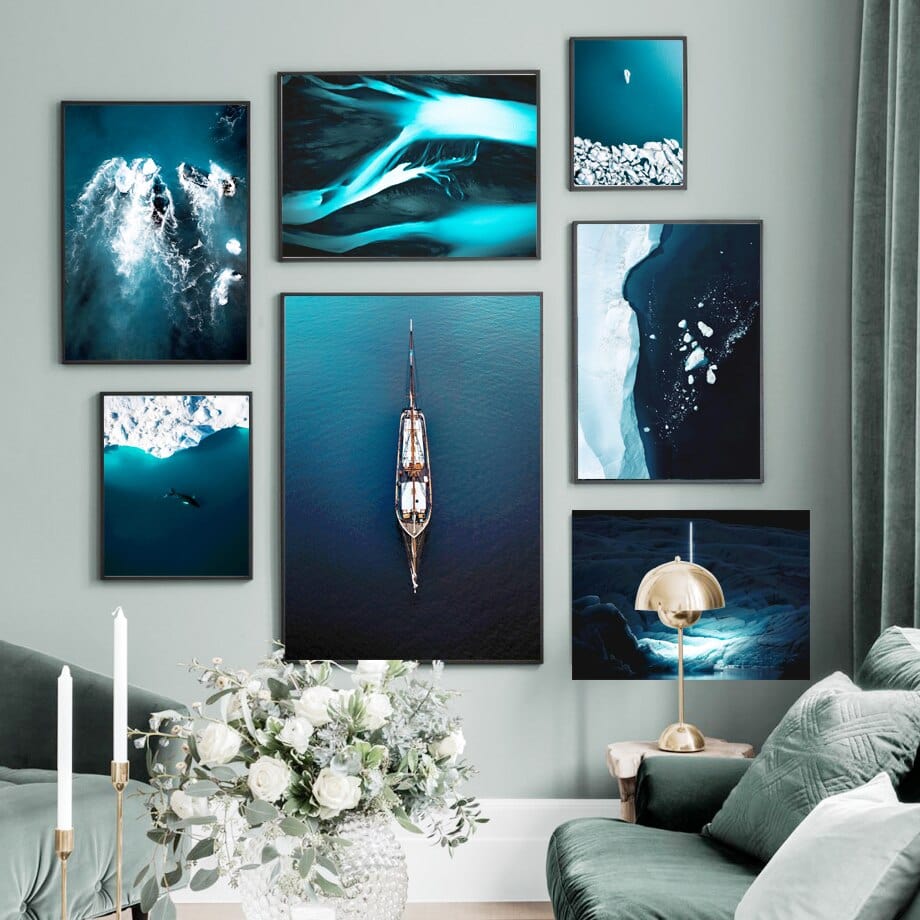 Arthia Designs - Blue Glacier Ocean Canvas Art - Review