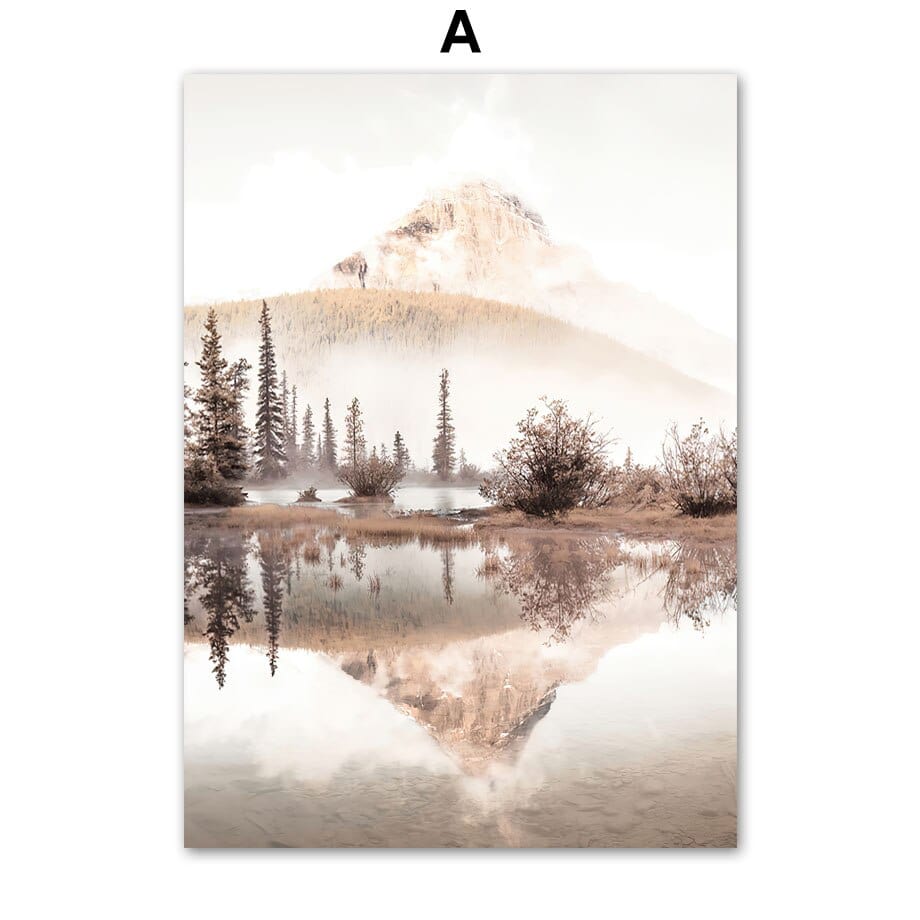 Arthia Designs - Autumn Mountain Lake Canvas Art - Review