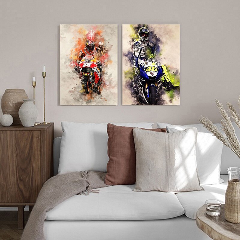 Arthia Designs - Watercolor Moto GP Canvas Art - Review