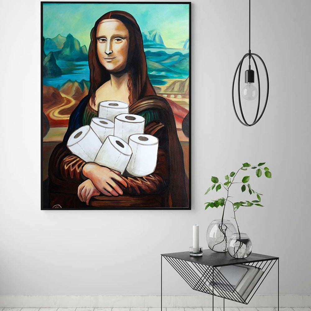 Arthia Designs - Funny Toilet Mona Lisa Canvas Art - Review