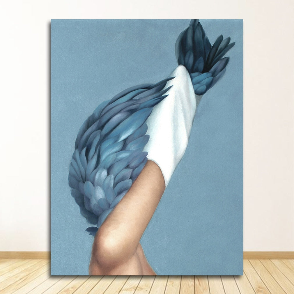 Arthia Designs - Flowers Feathers Woman Canvas Art - Review