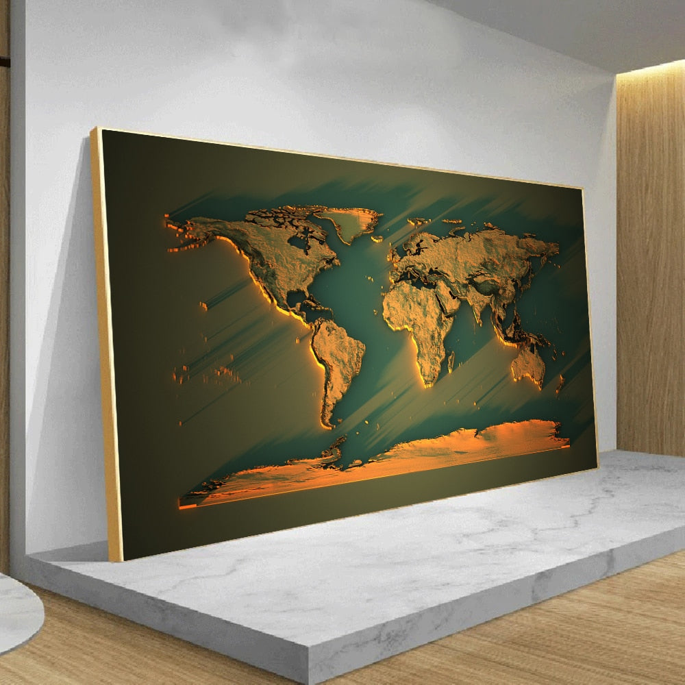 Arthia Designs - Vintage World Map Canvas Art - Review