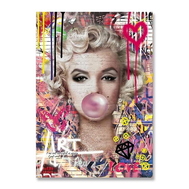 Arthia Designs - Blowing Bubble Gum Graffiti Canvas Art - Review