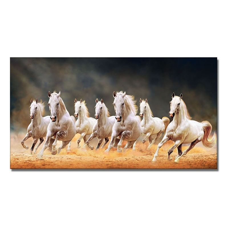 Arthia Designs - Seven Running White Horse Canvas Art - Review