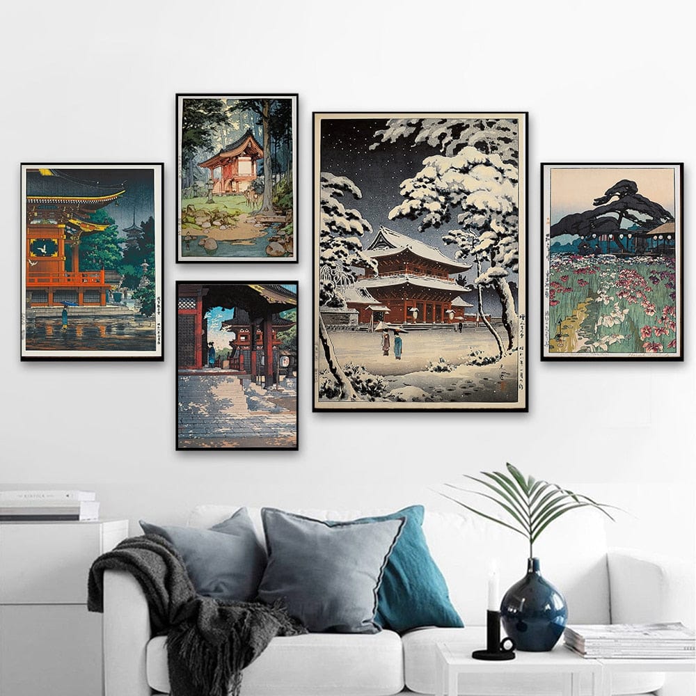 Arthia Designs - Vintage Japanese Temple Ukiyo-e Canvas Art - Review