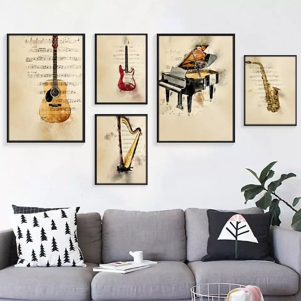 Arthia Designs - Vintage Music Instrument Canvas Art - Review