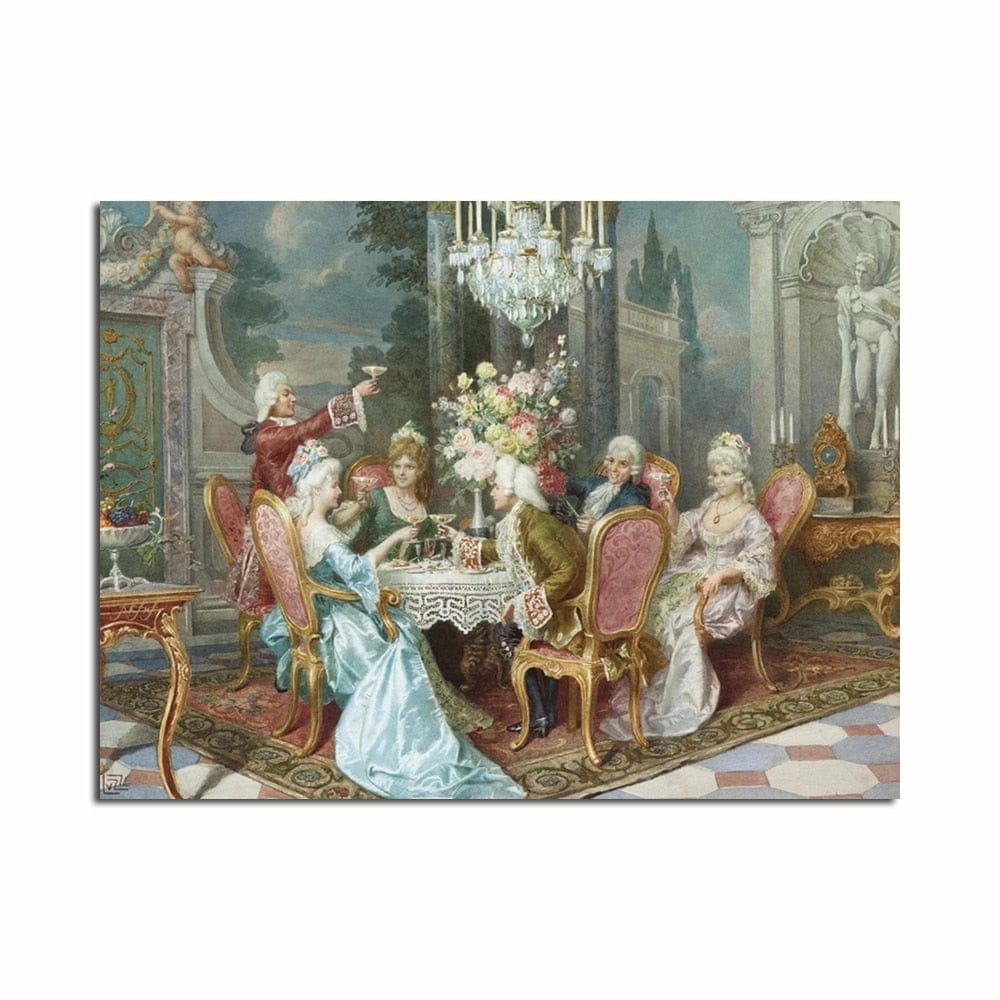 Arthia Designs - Classical Aristocrat Drinking Party Canvas Art - Review