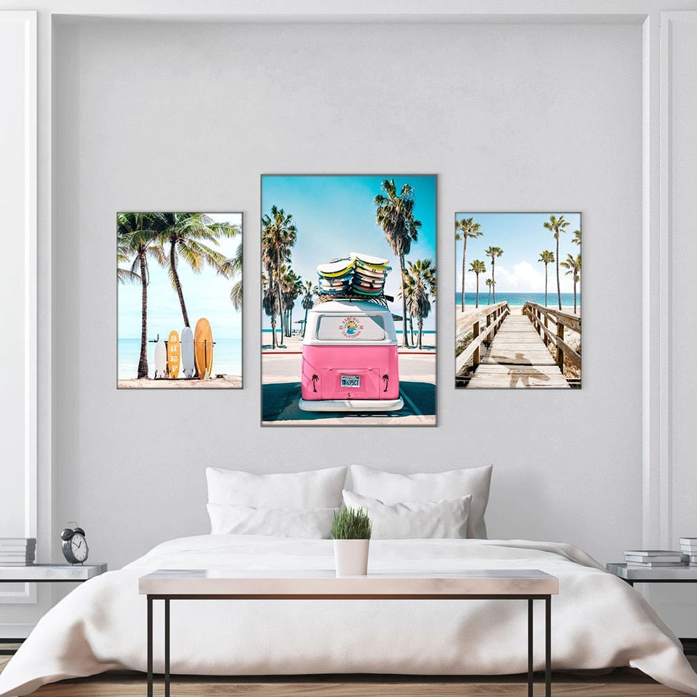 Arthia Designs - Summer Break Surfing Vacation Canvas Art - Review