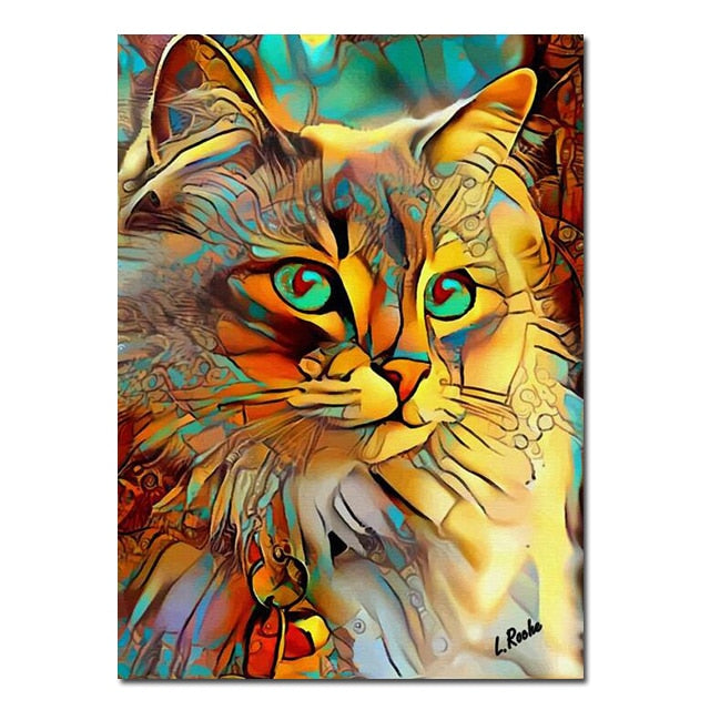 Arthia Designs - Colorful Cute Cat Canvas Art - Review