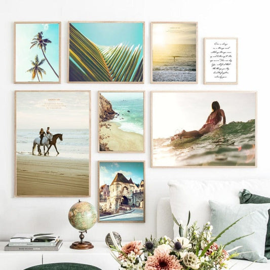 Arthia Designs - Beach Surfing Horse Riding Canvas Art - Review