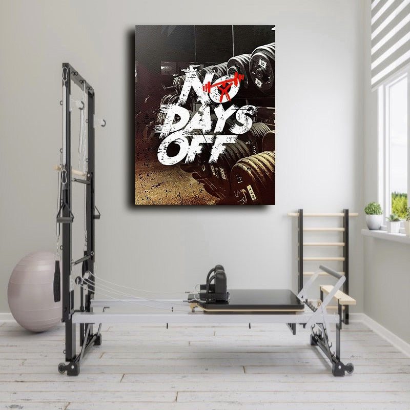 Arthia Designs - No Days Off Gym Motivational Canvas Art - Review