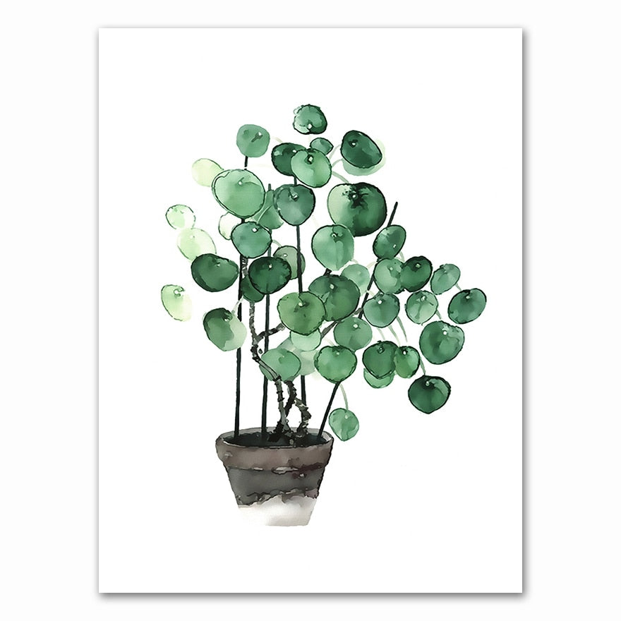 Arthia Designs - Nordic Tropical Green Leaves Canvas Art - Review