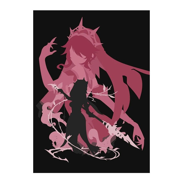 Arthia Designs - Genshin Impact Character Silhouette Canvas Art - Review