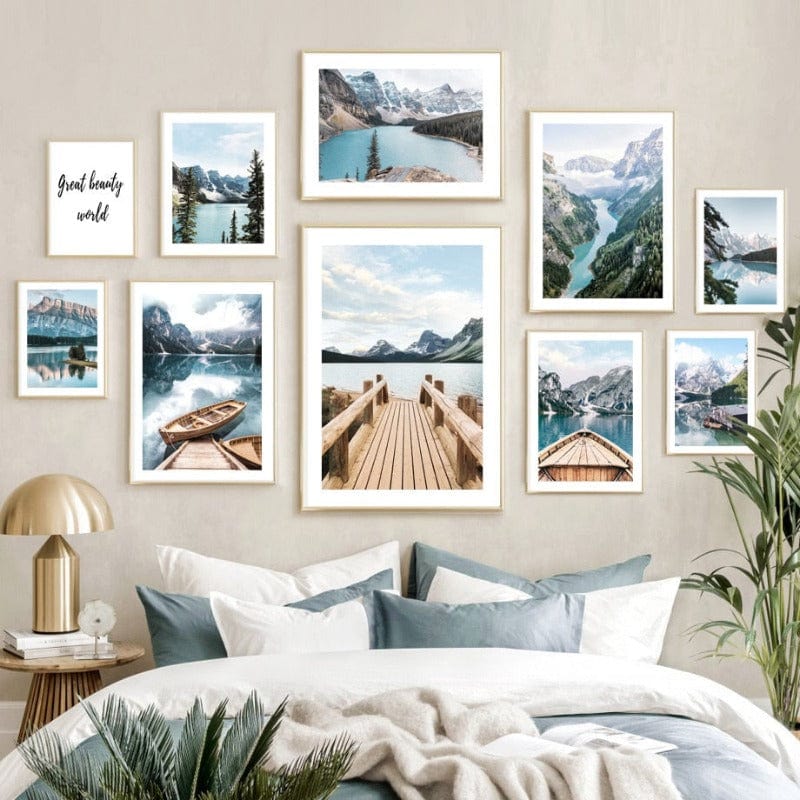 Arthia Designs - Mountain View Lake Canvas Art - Review