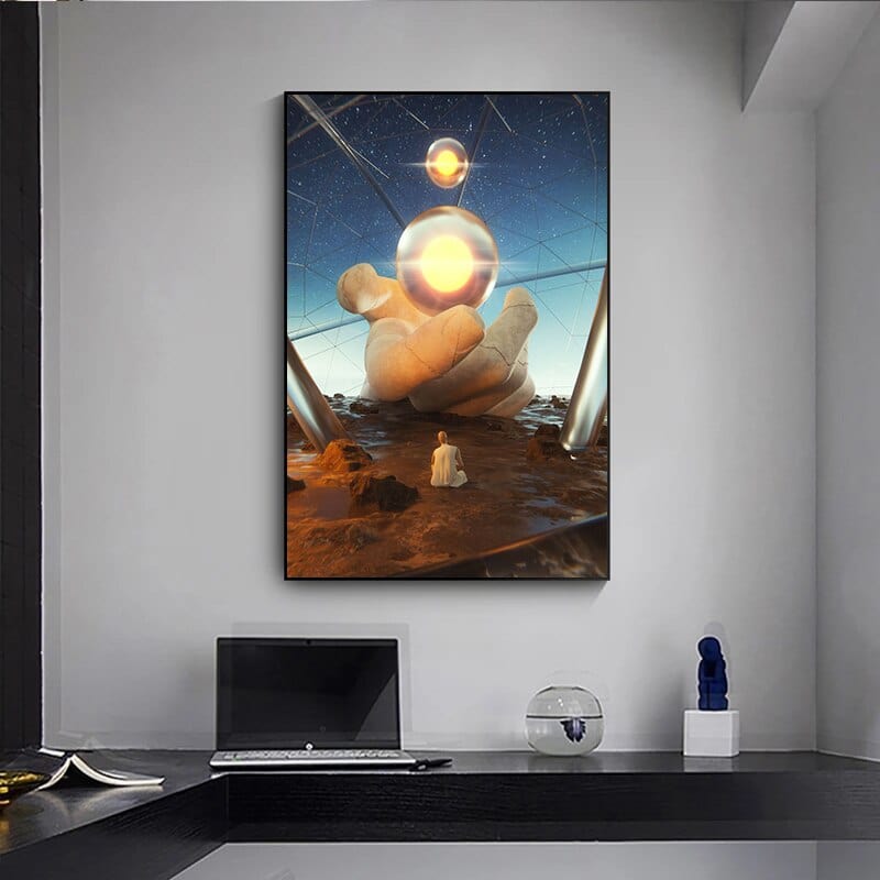 Arthia Designs - Astronaut Rocketship Painting Canvas Art - Review