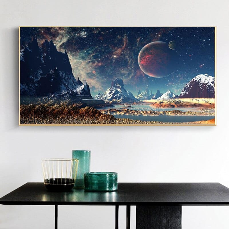 Arthia Designs - Mountain Sky Night Landscape Canvas Art - Review