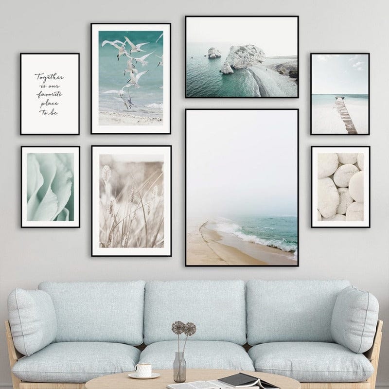 Arthia Designs - White Sand Beach Seagull Island Canvas Art - Review