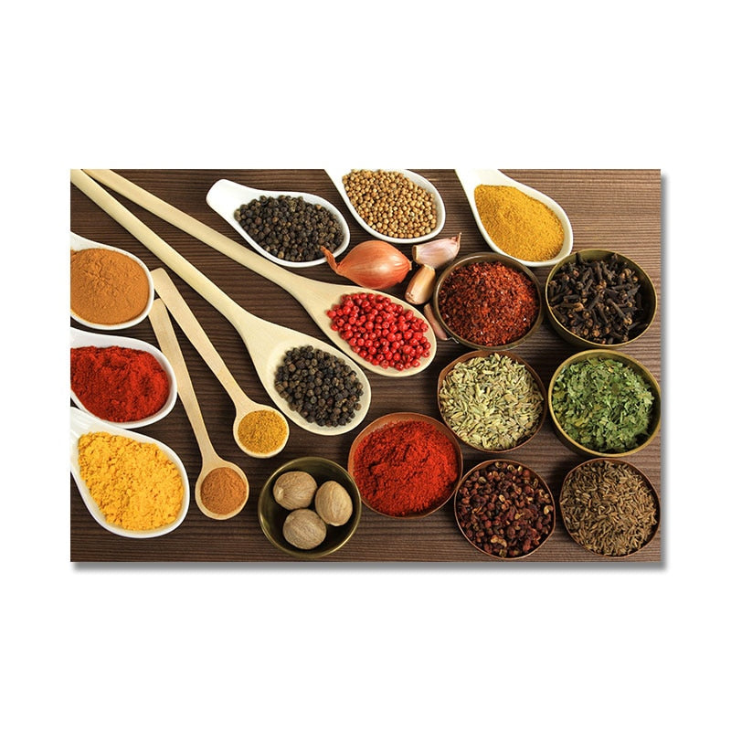 Arthia Designs - Grains Spices Kitchen Spoon Canvas Art - Review