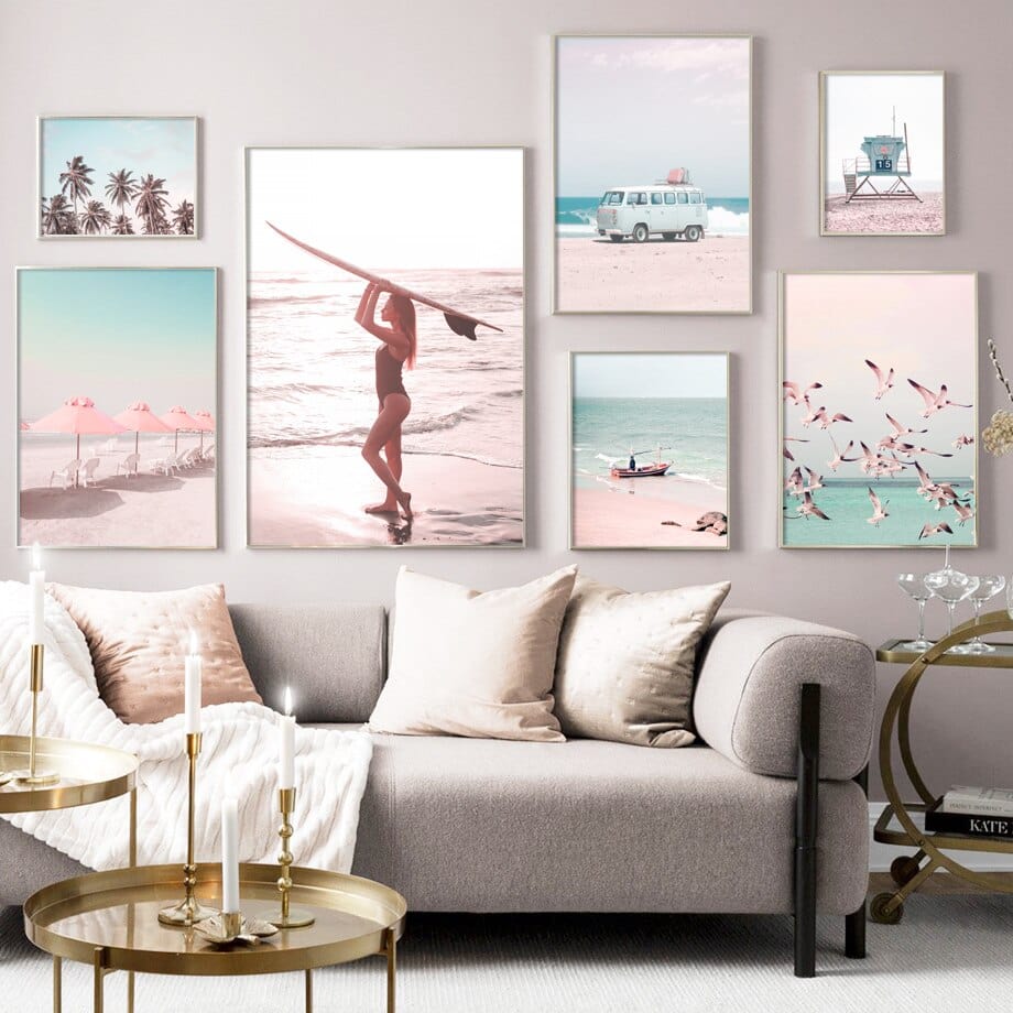 Arthia Designs - Bikini Surfer Girl Summer Vibes Canvas Art - Review