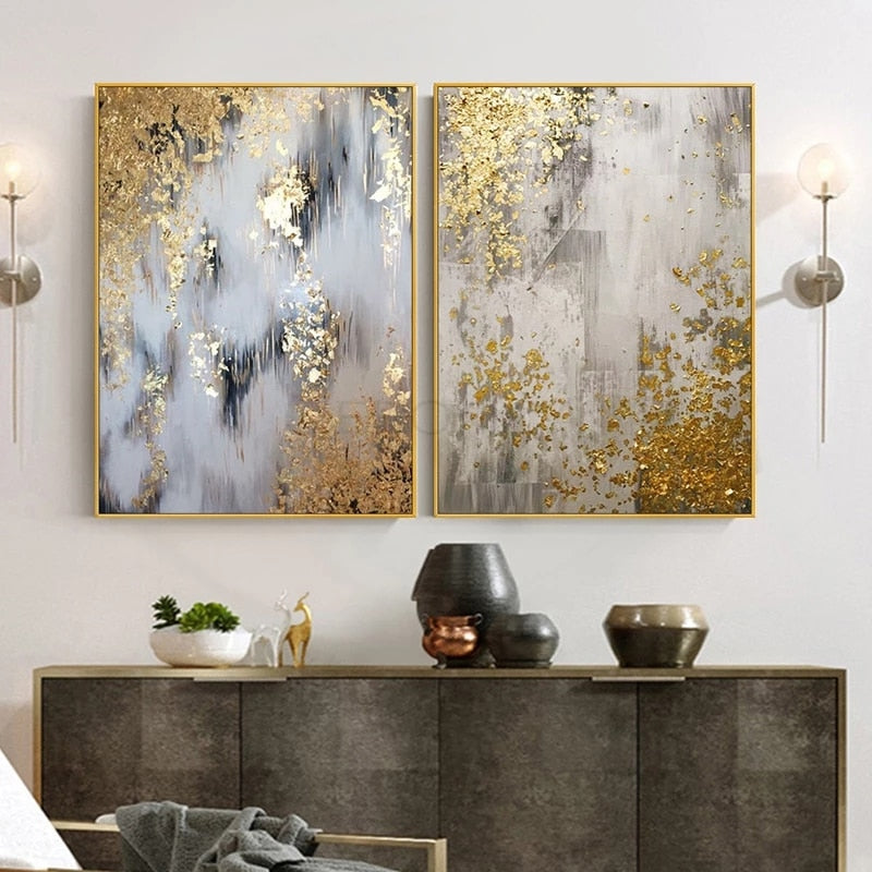 Arthia Designs - Minimalist Abstract Golden Grey Canvas Art - Review