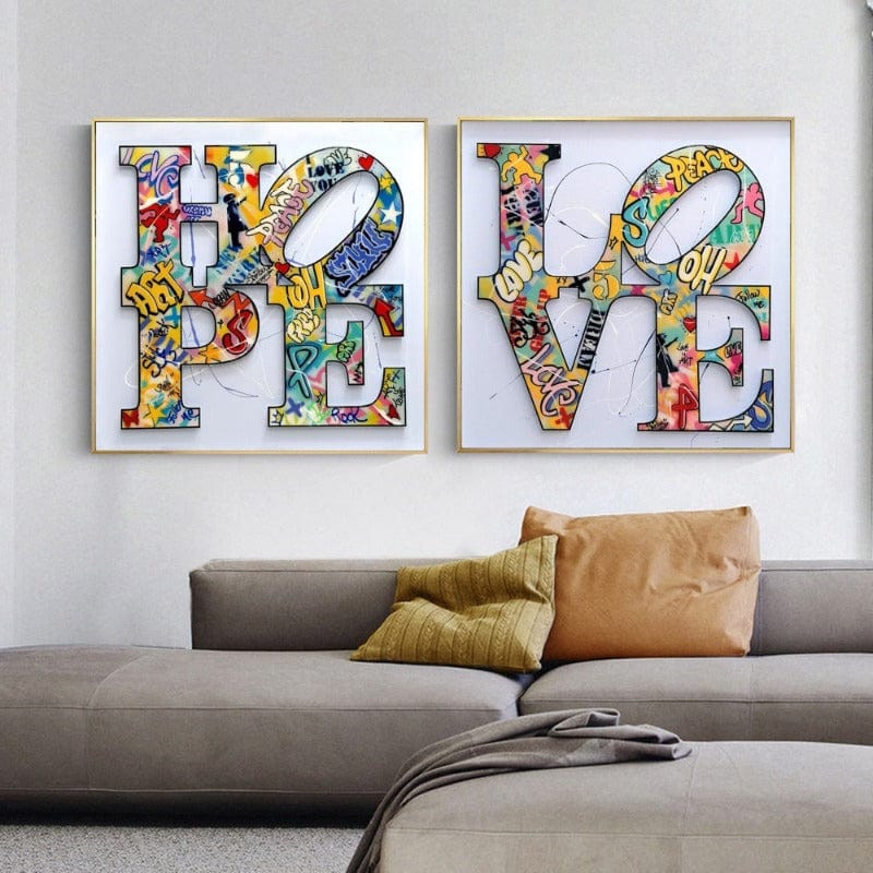 Arthia Designs - Hope and Love Graffiti Canvas Art - Review