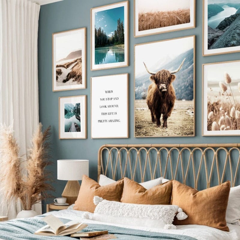 Arthia Designs - Nature Wild Ox Mountain Lake Canvas Art - Review