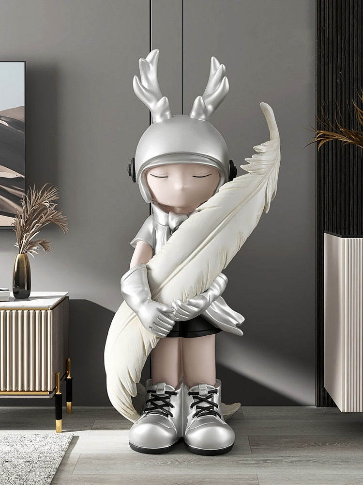 Arthia Designs - Antler Boy with Feather Statue - Review